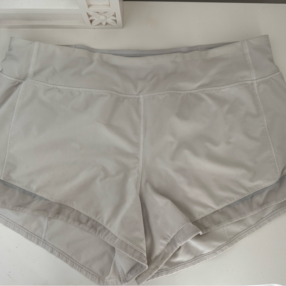 Women's White Lululemon Shorts
